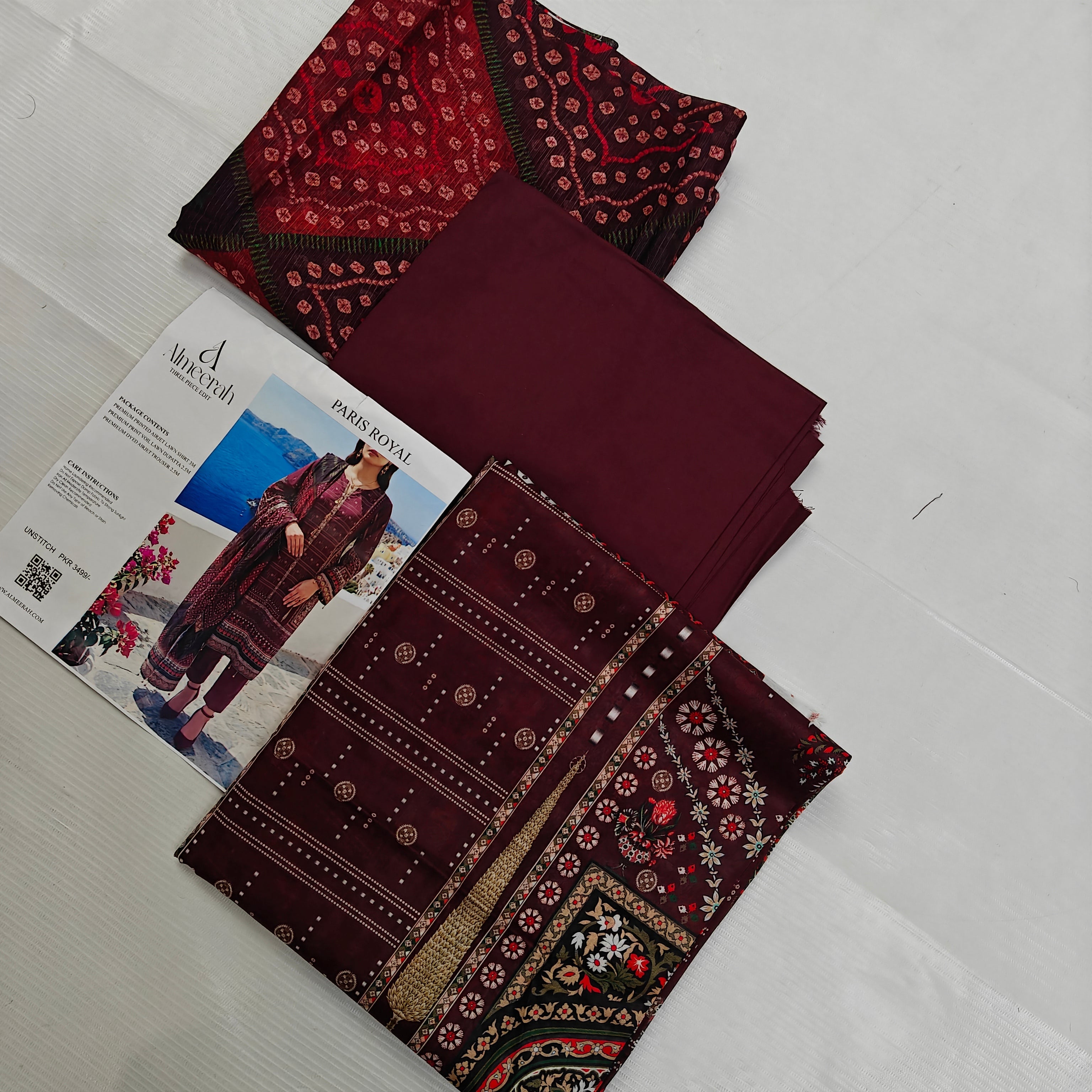 Almeerah Printed Lawn 3PC Memon Clothes